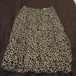 animal print Pleated skirt J crew